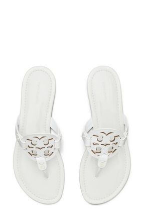 Tory Burch Miller Thong Sandal in Optic White at Nordstrom, Size 10.5