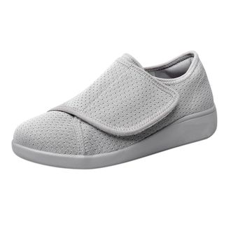 Generic Spring and Summer Soft Bottom Mesh Breathable Womens Casual Single Shoes Womens Shoes Elderly Shoes Casual Work Shoes for Men (Dark Gray, 7.5)