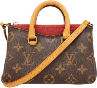Louis Vuitton Pre-owned Mini Bags, female, Brown, Size: ONE SIZE Pre-owned Nano Pallas Mini Bag