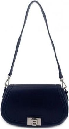 Ermanno Scervino Stijlvolle Ronde Klep Schoudertas - Dames - Schoudertassen - Zwart - ONE Size - Tassen