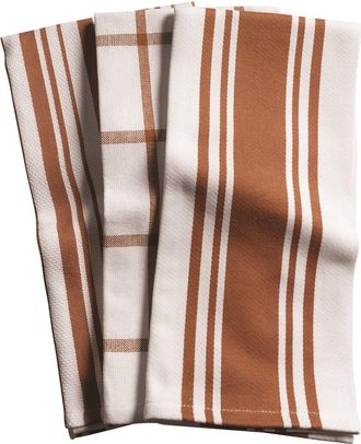 KAF Home Kaf Home Centerband/Basketweave Kitchen Towels Set Of 3