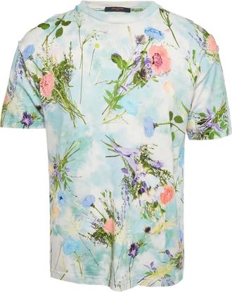 Louis Vuitton T-shirt a fiori - Blu