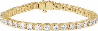 Diamond2Deal 14k Gold 9 CTW Lab-Grown Diamond Link Bracelet 7.25