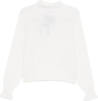 Twin-Set Cashmere Blend Sweater With Ruffled Cuffs