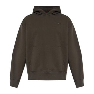Diesel Hoodies, male, Gray, Size: 2XL S-Macs-Hood-Megoval-D Hoodie