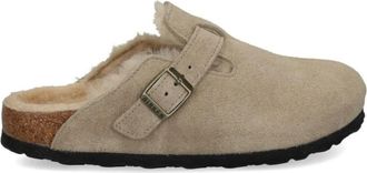 Birkenstock Taupe Boston Mules - Heren - Slip ons - Beige - 40 EU - Su&egrave;de - Schoenen