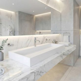Rea Lavabo De Conglomerado Rea Goya 100 White