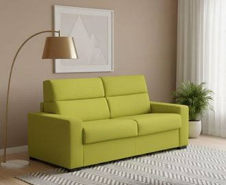 Dmora Sof&aacute; Fijo 2 Plazas Quanna, Sof&aacute; Lineal Para Sal&oacute;n, Acolchado, Desenfundable, Calidad 100% Made In Italy, 200x95 H100 Cm, Verde - Dmora