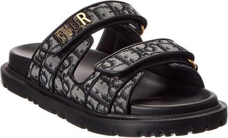 Dior Dioract Oblique Canvas & Leather Sandal