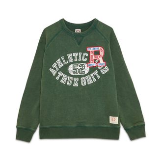 Roy Rogers Sweatshirts, male, Green, L, Crew Neck Sweatshirt with Athletic Club Print