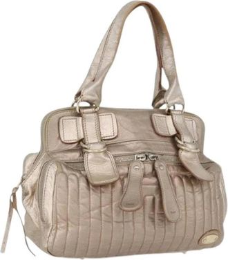 Chlo&eacute; Pre-owned Handtas - Dames - Vintage Handtas - Beige - ONE Size - Leer - Vintage