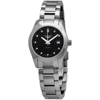 Longines Pre-owned Longines Conquest Classic Diamond Black Dial Ladies Watch L2.285.4.58.6
