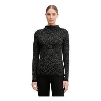 Newland T-Neck Longsleeve - Dames - Outdoor shirts - Zwart - XS - Fitness