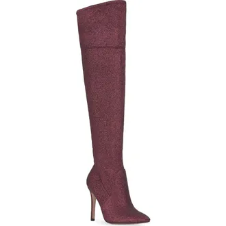 Jessica Simpson Ponseta Over the Knee Boot in Cherry Mahogany at Nordstrom, Size 8.5