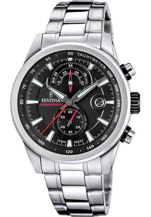 Festina F20694-6 Mens Timeless Chronograph Watch - Silver - One Size