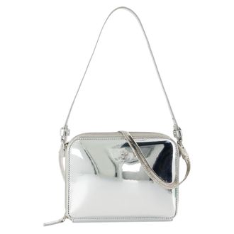 Courrèges Cloud Chained Mirror Purse - Courreges - Leather - Silver