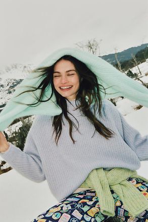 Pilcro The Dawn Mock-Neck Chunky Sweater by Pilcro