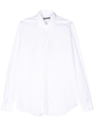 Corneliani Katoenen popeline overhemd - Wit