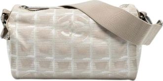 Chanel Pre-owned Cross Body Bags, female, Beige, Size: ONE SIZE Pre-owned Nylon Cross Body Bag