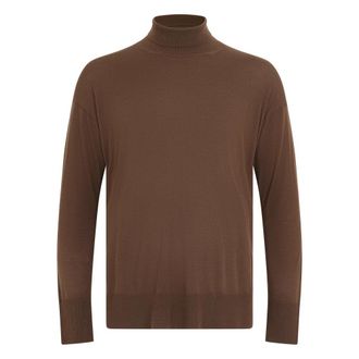 Max Mara Trui met Hoge Kraag van Wol - Dames - Coltruien - Bruin - M - Wol - Truien & Vesten