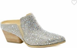 Corkys Footwear Womens Hello Darlin Mule In Clear Glitter