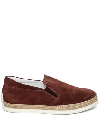Tod's leather slip-on loafers - Brown