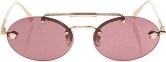 Versace Ve 2295 Zonnebrillen - Dames - Zonnebrillen - Geel - 56 MM - Accessoires