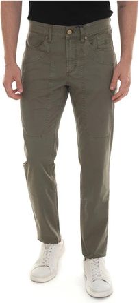 Jeckerson Klassieke 5-Pocket Broek - Heren - Chinos - Groen - W36 - Katoen - Broeken