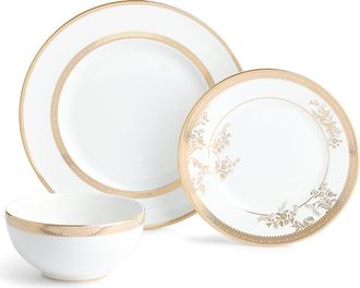 Wedgwood Vera Wang Lace Gold Dinnerware Set, 12 Piece Set
