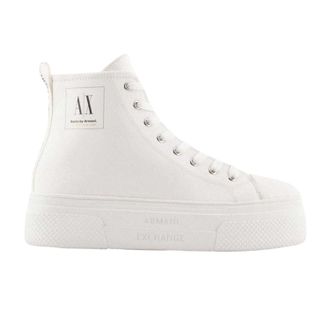 A|X Armani Exchange Dames/Dames Leren High Top Trainers (Gebroken wit)