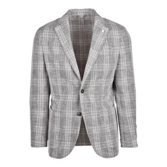 Luigi Bianchi Mantova Blazers, male, Gray, Size: 3XL Giacca sfiancata