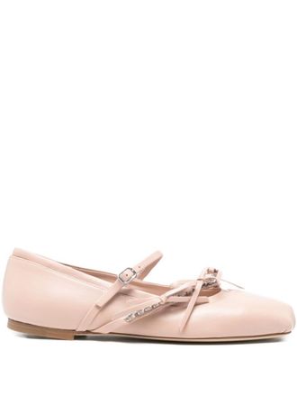 Jimmy Choo London Pink Leather Ballet Flats