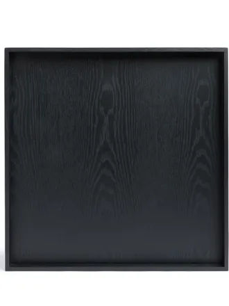 AYTM large Unity wooden tray - unisex - Wood - OS - Black