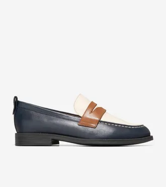 Cole Haan Womens Stassi Penny Loafers - Blue Size 10.5