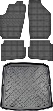 OEM Juego De Alfombrillas De Goma Para Skoda Fabia I 6y Kombi (2000-2007) + Alfombrilla Para El Maletero
