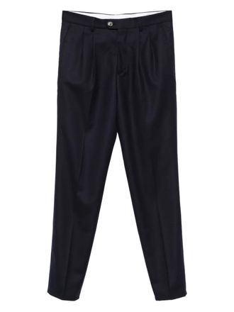 Brunello Cucinelli pleated wool trousers - Blue