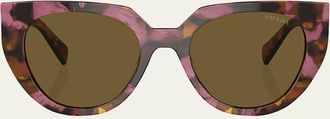 Prada Two-Tone Acetate Cat-Eye Sunglasses