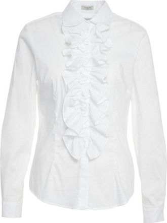 Himon's Ruffled Placket Long-Sleeve Shirt