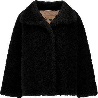 Herno Gevlokte nepbontjas - Dames - Jassen - Zwart - M - Nepbont - Jassen