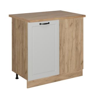 Vicco Armario De Esquina R-line, Blanco Casa De Campo, 86 Cm, Et Roble
