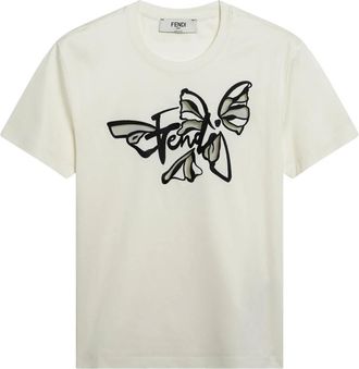 Fendi Mujer, Camisetas, Beige, Talla: L