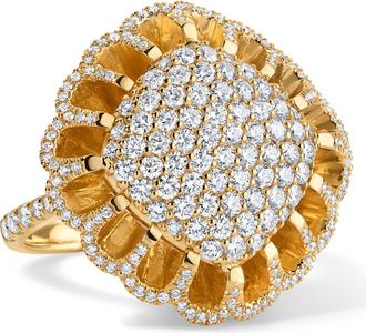 Mindi Mond Floating All Diamond Ring in 18K Yellow Gold at Nordstrom, Size 7