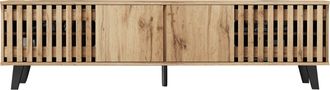 STILVORA Mueble Tv Con 4 Puertas Y 8 Compartimentos, Para Televisor De Hasta 70 Pulgadas, Sal&oacute;n, En Tablero De Part&iacute;culas, 180&times;40&times;55 Cm