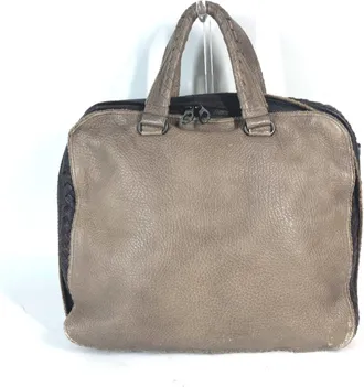 Bottega Veneta Brown Leather Handbag Tote Bag (Pre-Owned)