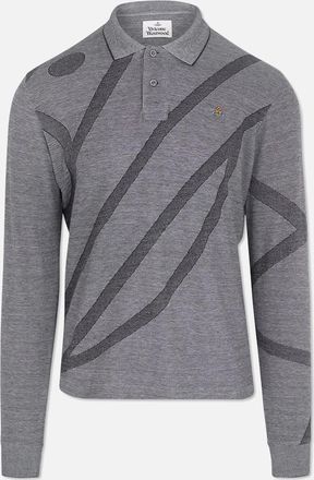 Vivienne Westwood Mens Mens Vivienne Westwood Grey Long Sleeve Polo Shirt - Size: 40