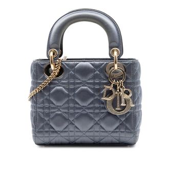 Dior Pre-owned Dior Mini Satin Cannage Swarovski Crystal Lady Dior Ladies KGRFQTDYSJDB4B5E