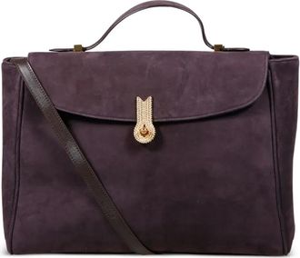 Amato Daniele Queen Mum shopper verfraaid met kristallen en handgreep - Bruin