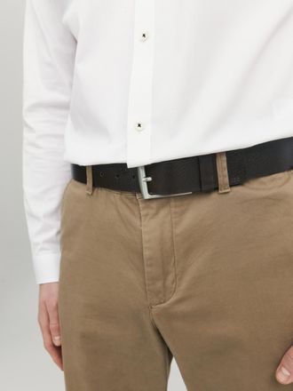 Jack & Jones Lederg&uuml;rtel JACK & JONES JACSTOCKHOLM LEATHER BELT NOOS, Herren, Gr. 80, schwarz (schwarz coffee), B&uuml;ffelleder, unifarben, G&uuml;rtel Lederg&uuml;rtel