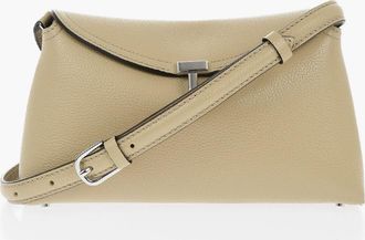 Toteme Hammered Leather Clutch T-LOCK with Removable Strap Tot&ecirc;me