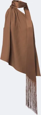 Taller Marmo Astor scarf-detail cr&ecirc;pe cady top